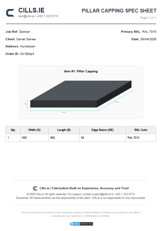 Secret fix aluminium wall capping system for parapet and boundary walls