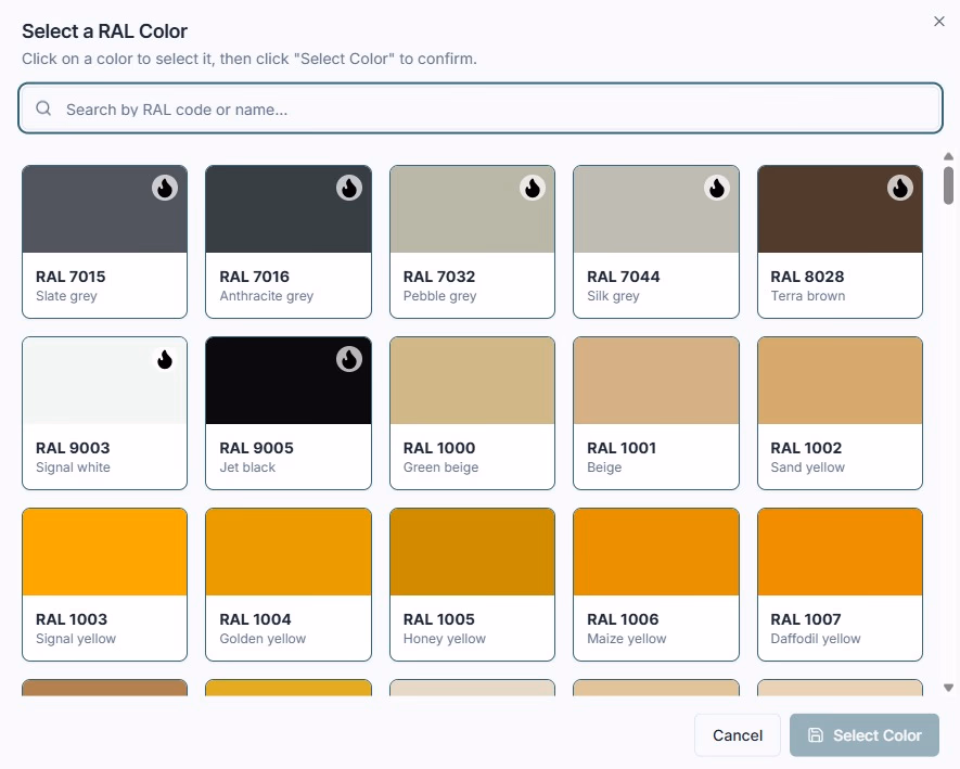 Cills Colour Selector
