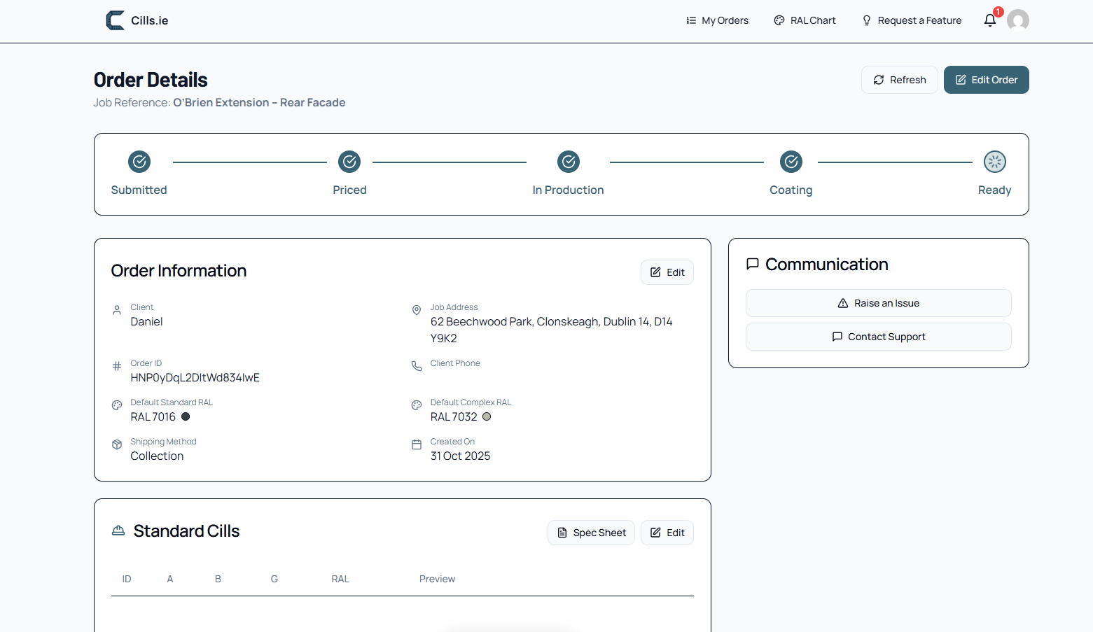 Live Order Tracking